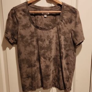 Pact Green Tye Dye Scoop Neck